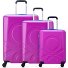  x United Colors of Benetton Fabrica Ensemble de valises à 4 roulettes 3 pcs. Modéle purple