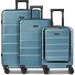  Dublin 4 roues Set de valises 3 pièces avec soufflet d'extension Modéle ice blue