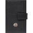  Circle Étui pour cartes de crédit Protection RFID Cuir véritable 6.5 cm Modéle black