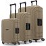  Essentials 15 Set de valises à 4 roulettes 3 pièces avec fermeture à trois points Modéle cool beige