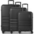  Pro ABS 4 roues Set de valises 3 pièces avec soufflet d'extension Modéle black