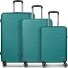  Dallas 3.0 Set de valises à 4 roulettes 3 pièces avec soufflet d'extension Modéle turquoise