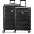  Meteor 4 roues Set de valises 2 pièces avec soufflet d'extension Modéle deep black