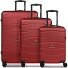 Bologna 4 roulettes Set de valises 3 pièces Modéle dark red