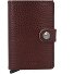  Miniwallet Vegetable Porte-cartes de crédit RFID en cuir 6,5 cm Modéle espresso-brown