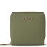  Porte-monnaie « Bologna » en cuir, taille moyenne, fermeture à glissière sur tout le pourtour, 10 cm Modéle olive