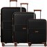  Eco Edition 02 4 roulettes Set de valises 3 pièces avec soufflet d'extension Modéle black