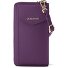  Bologna Leather Zip-Around Porte-monnaie Porte-téléphone en cuir 19 cm Modéle purple