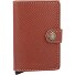  Miniwallet Saffiano Porte-cartes de crédit RFID en cuir 6,5 cm Modéle caramel