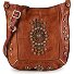  Nora Sac à bandoulière Cuir véritable 26 cm Modéle cognac