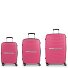  Shinyuu 4 roulettes Set de valises 3 pièces avec soufflet d'extension Modéle rosa