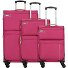  Travel Line 6704 Set de valises à 4 roulettes 3 pcs. Modéle pink