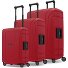  Essentials 15 Set de valises à 4 roulettes 3 pièces avec fermeture à trois points Modéle classic red