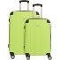  Lugano 4 roulettes Set de valises 2 pièces Modéle schwarz-lime