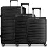  London 4 roues Set de valises 3 pièces avec soufflet d'extension Modéle black