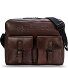  Memphis Porte-documents Messenger Cuir 38 cm Compartiment pour ordinateur portable Modéle dark brown