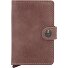  Miniwallet Étui pour cartes de crédit Protection RFID Cuir véritable 6.5 cm Modéle mauve