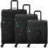  x United Colors of Benetton Color Block Set de valises à 4 roulettes 3 pcs. Modéle black