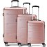  5583 4 roulettes Set de valises 3 pièces Modéle rosa