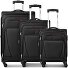  Beaumont 4 roulettes Set de valises 3 pièces avec soufflet d'extension Modéle black