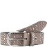  Ceinture à rivets en cuir Modéle taupe | 100 cm