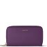  Bologna Leather XL Double Zip-Around Porte-monnaie RFID Cuir 20 cm Modéle purple