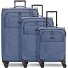  Essentials 12 THREE SET 4 roues Set de valises 3 pièces avec soufflet d'extension Modéle blue 2