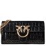  Love One Portefeuille d'embrayage Cuir véritable 19 cm Modéle nero-antique gold