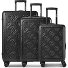  Florence 4 roues Set de valises 3 pièces avec soufflet d'extension Modéle black