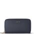  Bologna Leather XL Double Zip-Around Porte-monnaie RFID Cuir 20 cm Modéle navy