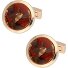  Boutons de manchette Venice laiton 2 cm Modéle rotgold bordeaux
