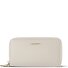  Porte-monnaie en cuir de Bologne XL à double fermeture éclair, protection RFID, 20 cm Modéle cream