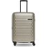  Collection 04 THE MEDIUM + 4 roulettes Trolley M 66 cm avec soufflet d'extension Modéle champaign-metallic