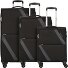  Star Max 4 roulettes Set de valises 3 pièces avec soufflet d'extension Modéle black-grey