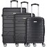  Bergamo 4 roulettes Set de valises 3 pièces Modéle schwarz