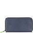  Large Double Zip Around Purse Porte-monnaie en cuir 18 cm Modéle black/pace