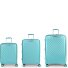  Queens 4 roulettes Set de valises 3 pièces avec soufflet d'extension Modéle verde menta