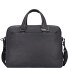  Black Square Attaché-case Cuir véritable 40 cm Compartiment ordinateur Modéle nero