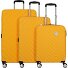  Summer Square 4 roulettes Set de valises 3 pièces avec soufflet d'extension Modéle sunshine yellow