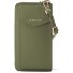  Bologna Leather Zip-Around Porte-monnaie Porte-téléphone en cuir 19 cm Modéle olive