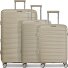  London 4 roues Set de valises 3 pièces avec soufflet d'extension Modéle beige