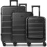  Dublin 4 roues Set de valises 3 pièces avec soufflet d'extension Modéle black