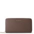  Bologna Leather XL Porte-monnaie zip-around en cuir 19 cm Modéle taupe