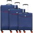  Crosslite 4 roues Set de valises 3 pièces avec soufflet d'extension Modéle blu