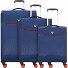  Crosslite Set de valises à 4 roulettes 3pcs. Modéle blu