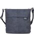  Mademoiselle.M Sac à bandoulière 25 cm Modéle nubuk blue