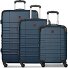  Amplar Evo 4 roulettes Set de valises 3 pièces avec soufflet d'extension Modéle navy blue
