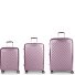  Queens 4 roulettes Set de valises 3 pièces avec soufflet d'extension Modéle lila