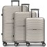  Shine 4 roues Set de valises 3 pièces avec soufflet d'extension Modéle taupe