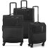  Metropolitan 4 roues Set de valises 3 pièces avec soufflet d'extension Modéle black